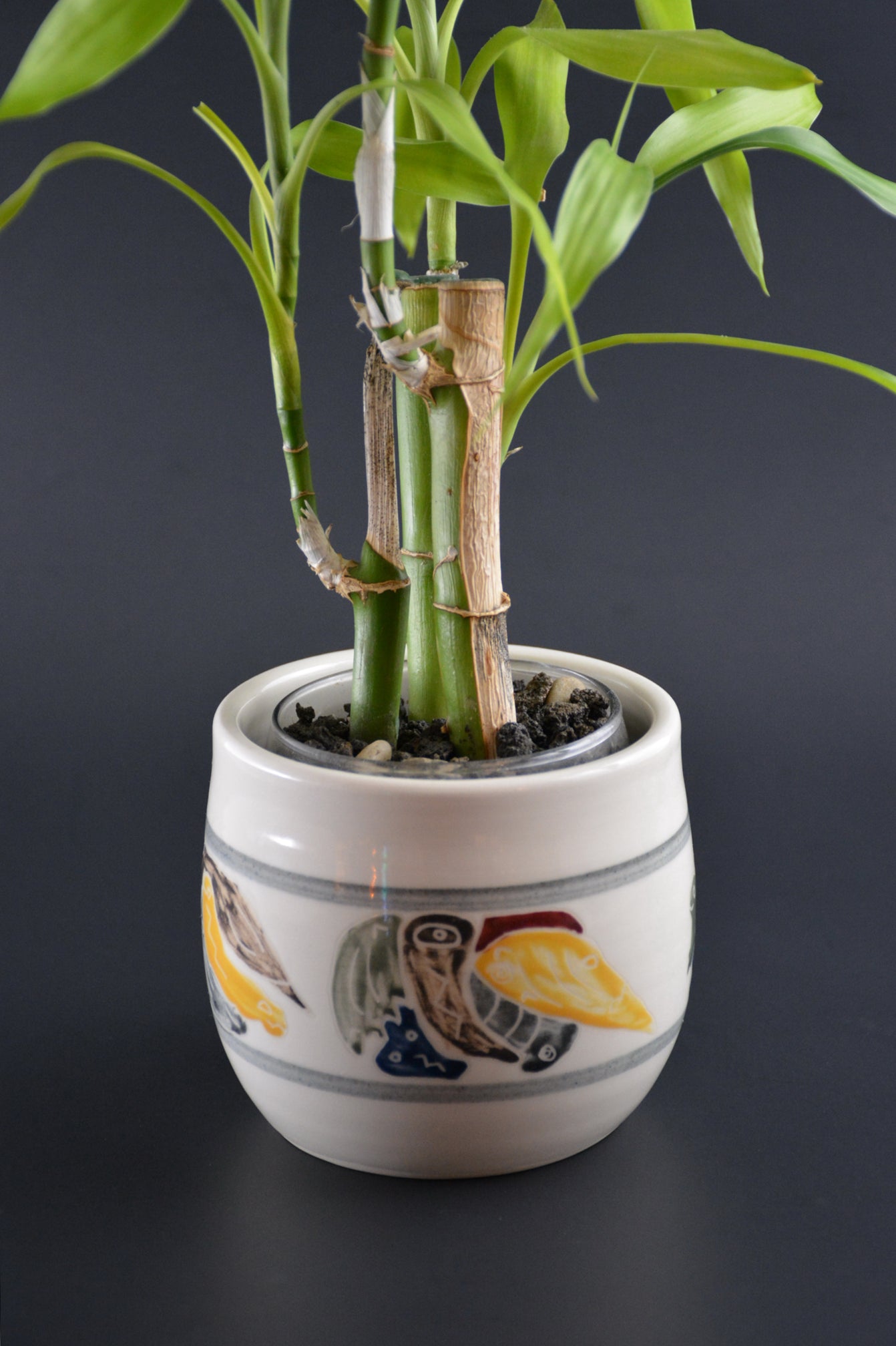 CP-03  Small Ceramic flower pot - Petit Cache-pot porcelaine