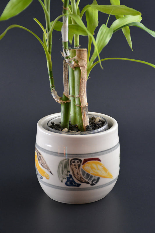 CP-03  Small Ceramic flower pot - Petit Cache-pot porcelaine