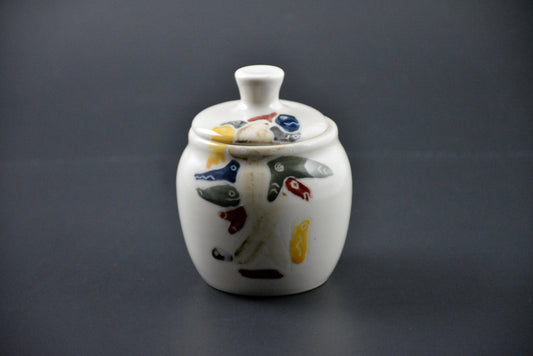 PSM-06  Ceramic Sea salt pot  - Pot à sel de mer de porcelaine