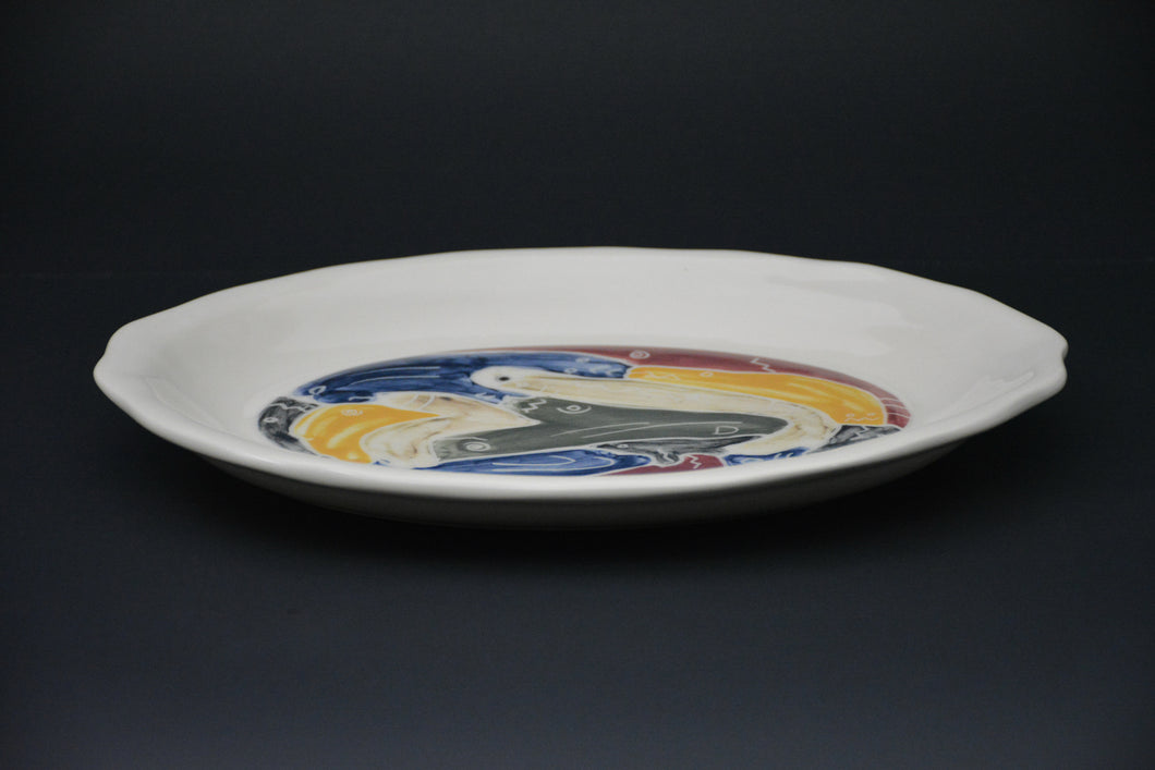 AS-05 Ceramic Oval Plate - Assiette Ovale Porcelaine