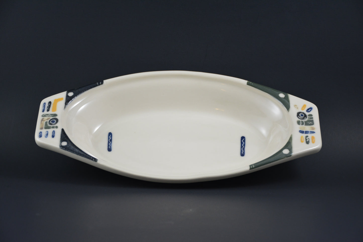 ASC-03 Ceramic Oval hollow plate - Plat Oval de porcelaine