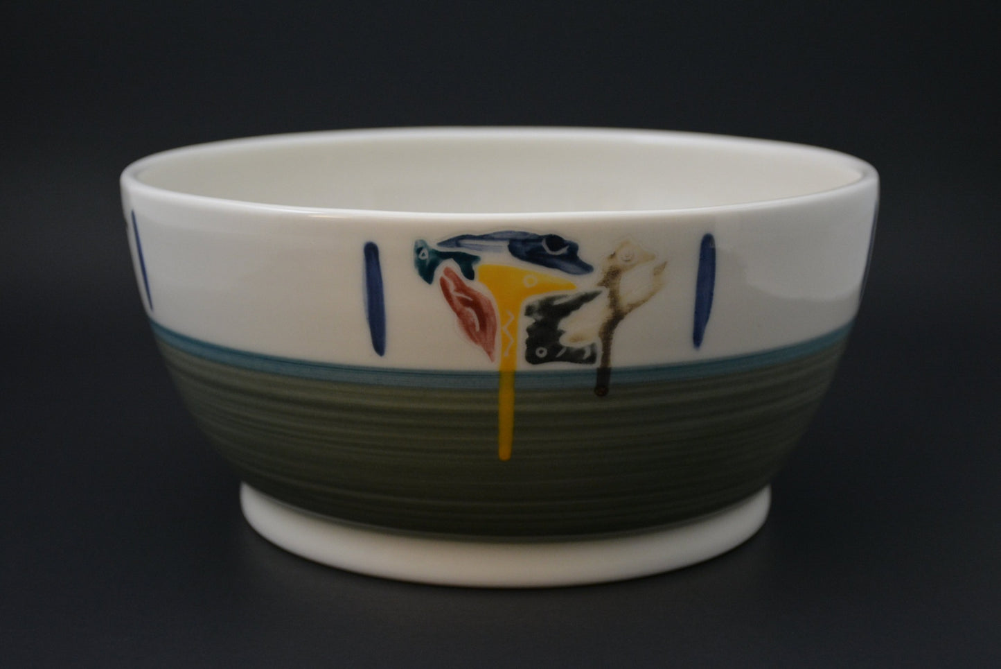 BL-20 Ceramic Green Bowl - Green porcelain bowl