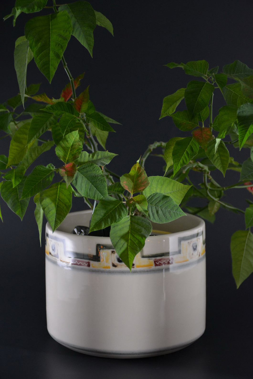 CP-02  Large Ceramic flower pot - Grand Cache-pot porcelaine