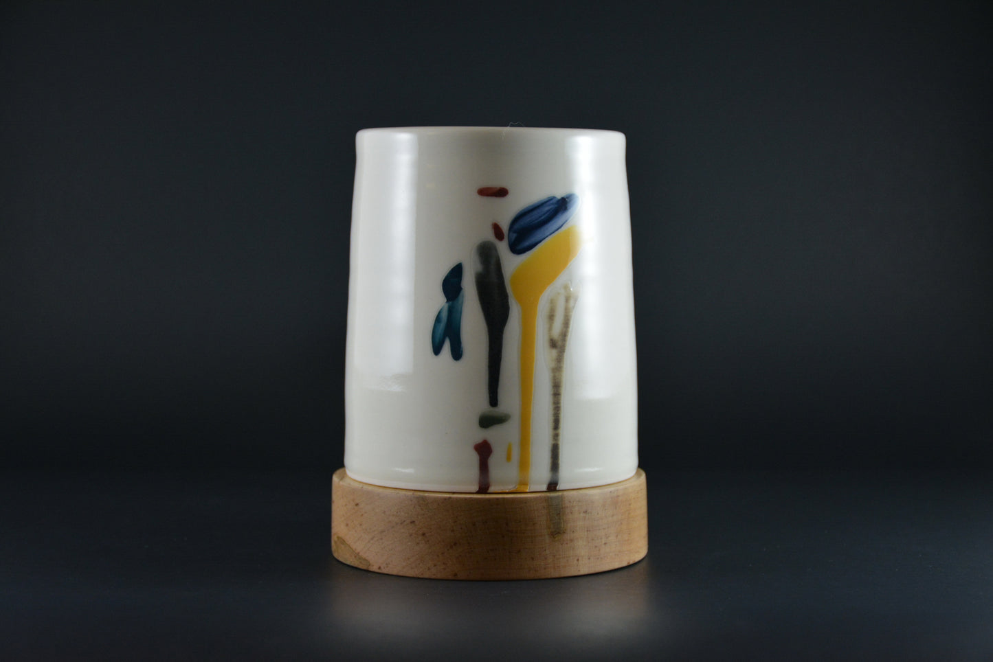LP-01 Ceramic and wood Lamp - Lampe porcelaine et bois tourné