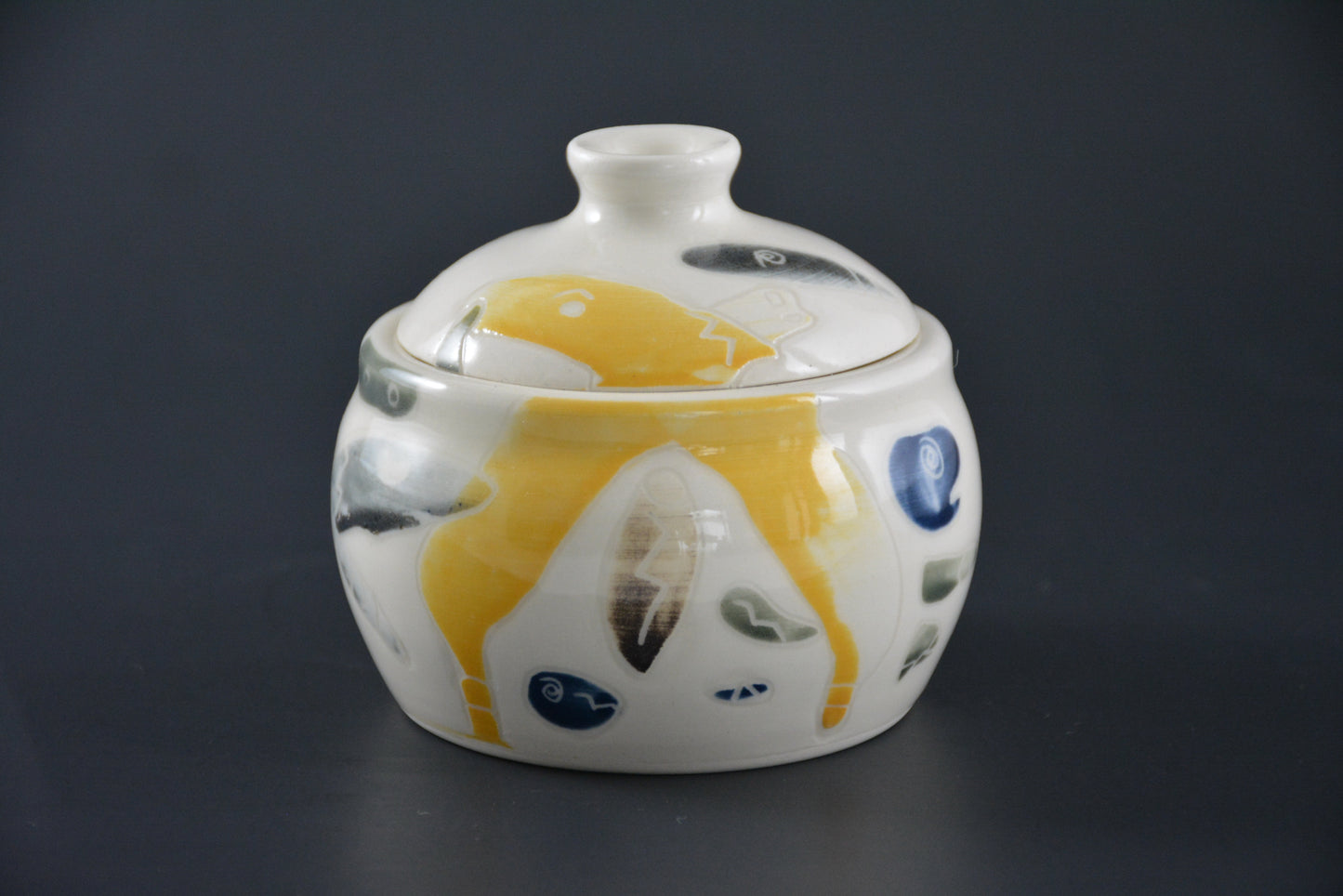 PSM-04 Ceramic Sea salt pot - Porcelain sea salt pot