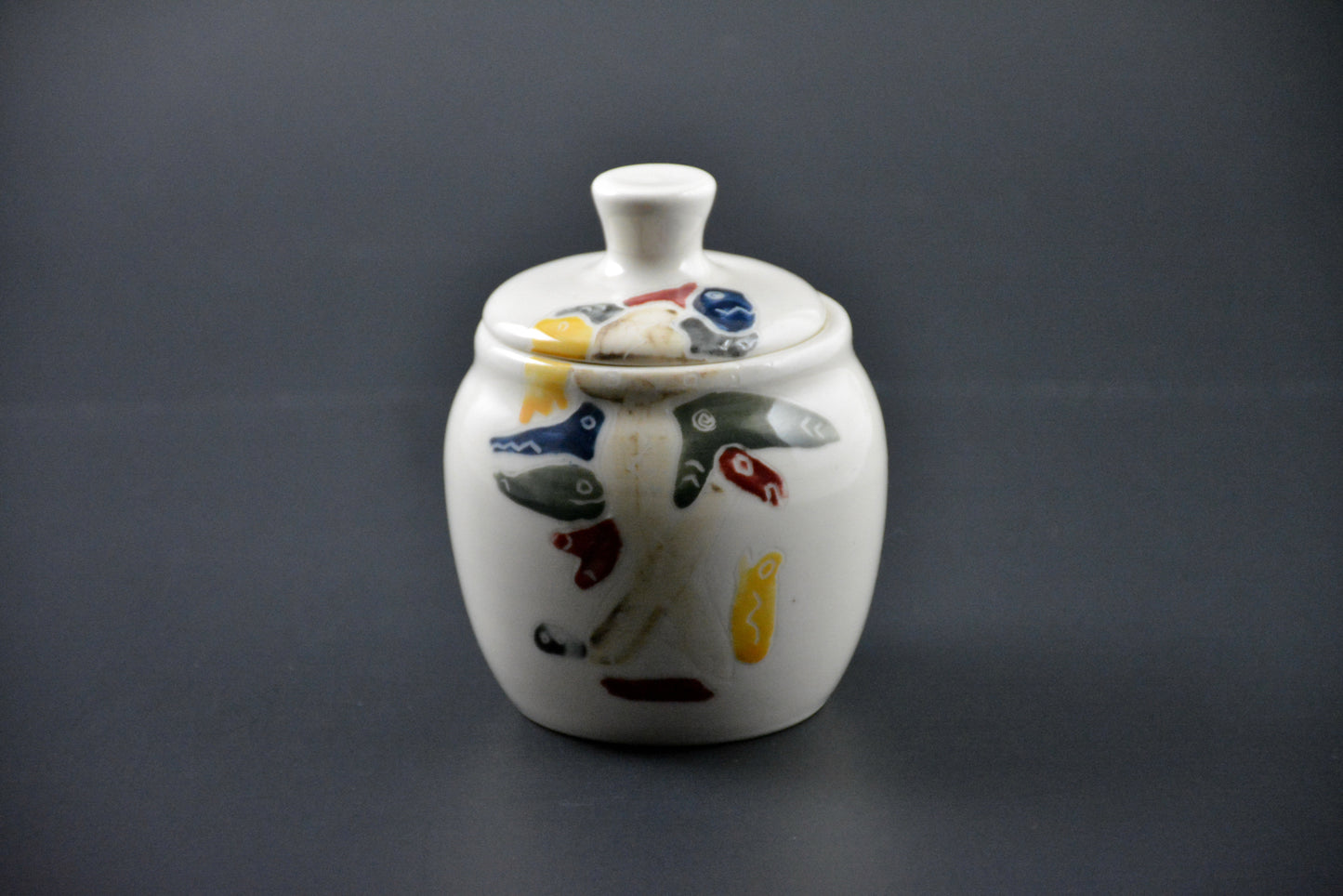 PSM-06 Ceramic Sea salt pot - Porcelain sea salt pot