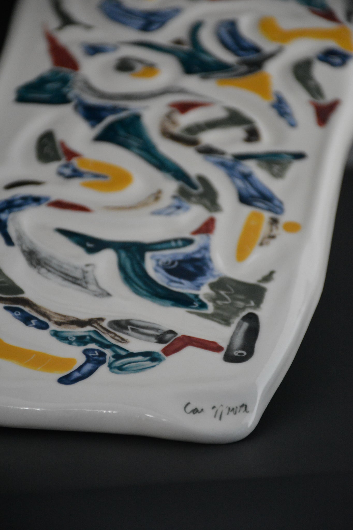 TAB-07 Ceramic Canva or Table center - Tableau de porcelaine Plateau