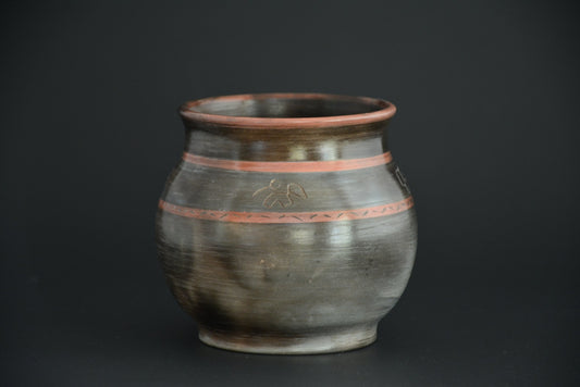 VAS-03  Ceramic Vase Porcelaine enfumé