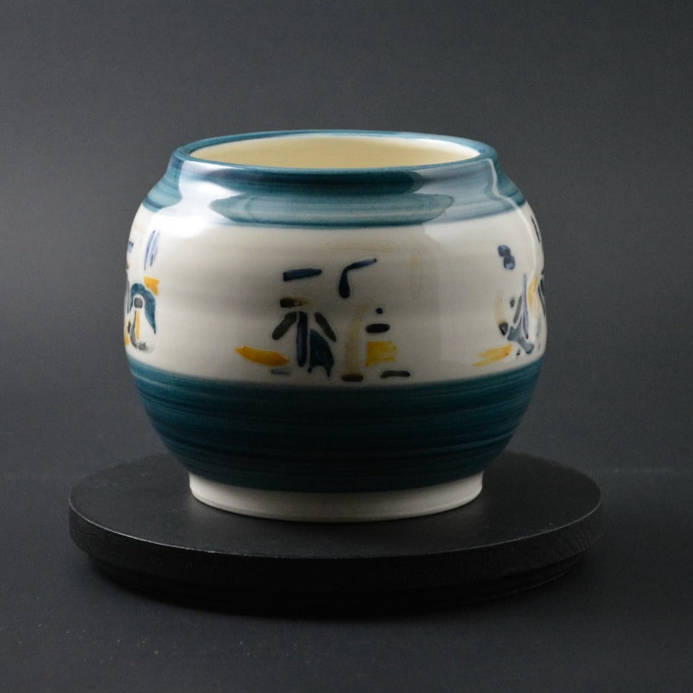 VAS-10  Turquoise Ceramic Vase - Porcelaine